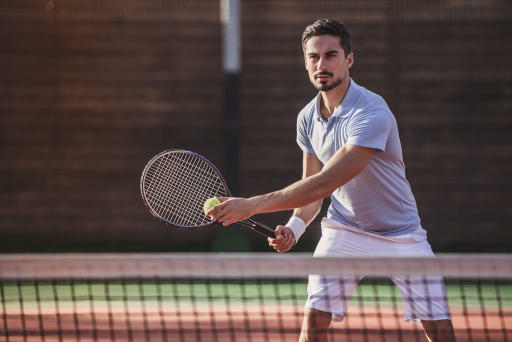 Man playing tennis
